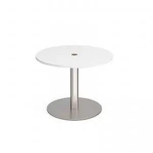 Eternal circular meeting table 1000mm with central circular cutout