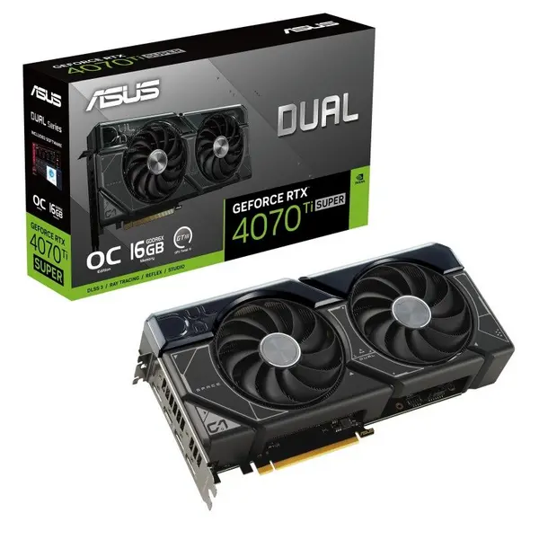 Asus ASUS GeForce RTX 4070 Ti SUPER 16GB DUAL OC Graphics Card DUAL-RTX4070TIS-O16G