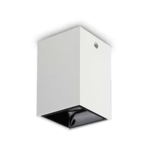 Ideal Lux LED Decorative Square Surface Mounted Downlight White, 3000K