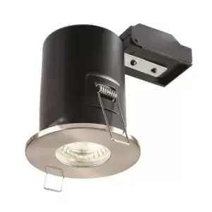 Collingwood Fixed IP65 Fire-Rated PAR16 LED GU10 Downlight Brushed Steel - CWFRC005