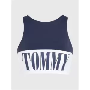 Tommy Hilfiger Neck Crop Top (Ext Sizes) - Blue