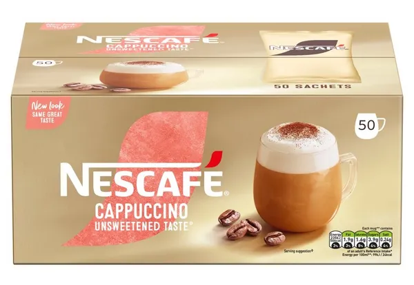 Nescafe Gold Cappuccino Unsweetened Coffee 50 Sachets