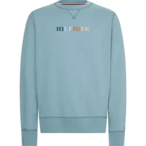 Tommy Hilfiger Contrast Stitch Crewneck - Blue