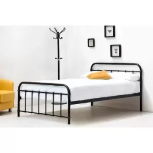 Henley Black Victorian Style Metal Double Bed Frame 4ft6 - Black