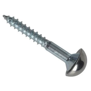 ForgeFix Mirror Screw Chrome Domed Top Slotted CSK ST ZP 2" x 8 Bag 10