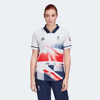 adidas Great Britain Football Jersey Ladies - White