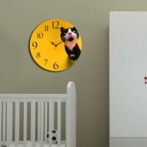 MSCO-3 Multicolor Cat Decorative MDF Clock