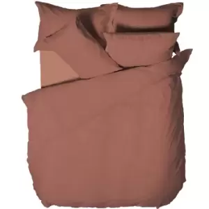 Linen Yard Waffle Duvet Cover Set (King) (Red)