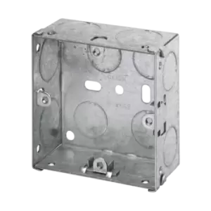 Click Scolmore Essentials 1 Gang 35MM K/O Galvanised Metal Back Box - WA095