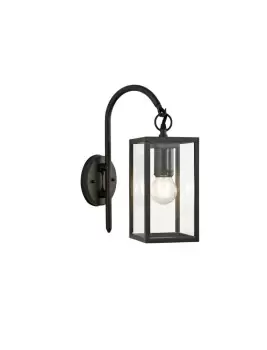 Downward Wall Lamp, 1 x E27, IP54, Graphite Black