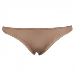 Calvin Klein Laced Bikini Briefs Ladies - Buff