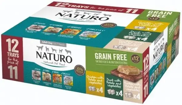 Naturo Adult Wet Dog Food Grain Free Variety Pcs 12x400g