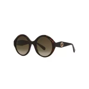 Gucci Tortoiseshell Round-frame Sunglasses - HAVANA