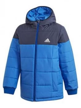 Adidas ChildrenS Padded Zip Through Jacket - Blue