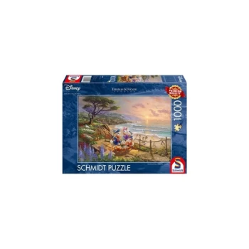 Thomas Kinkade: Disney Donald & Daisy, A Duck Day Afternoon Jigsaw Puzzle - 1000 Pieces