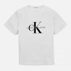 Calvin Klein Monogram Logo T-Shirt - Bright White - 8-9 Years