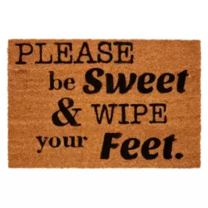 Premier Housewares Natrual Coir Doormat - Please Be Sweet