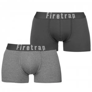 Firetrap 2 Pack Trunks Mens - Grey / GreyMarl