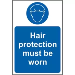 Hair Protection Must Be Worn Sign - RPVC (200 x 300mm)