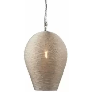 Ceiling Pendant Light - Polished Nickel Plate - 10W LED E27 - Dimmable - e10700