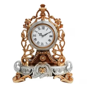 Ornate Nauchatel Shape Bronze Effect Mantel Clock