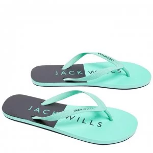 Jack Wills Tambrook Colour Block Flip Flop - Mint