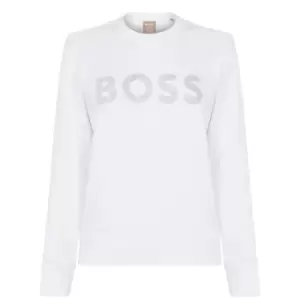 Boss Diamante Logo Sweatshirt - White