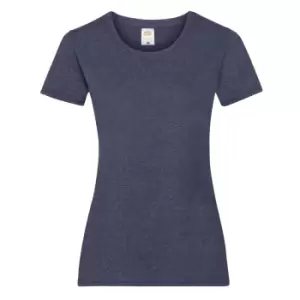 Fruit Of The Loom Ladies/Womens Lady-Fit Valueweight Short Sleeve T-Shirt (Pack Of 5) (L) (Vintage Heather Navy)