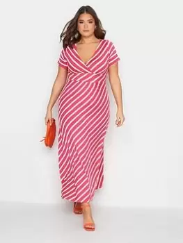 Yours Stripe Swing Dress, Pink, Size 18, Women