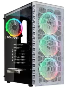 Kolink Observatory Lite Mesh ARGB Midi Tower Gaming Case - White