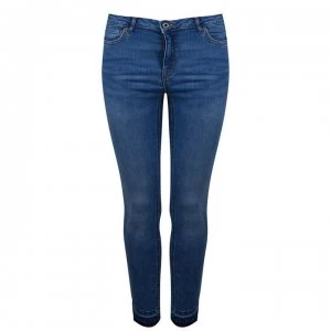 Jack Wills Fernham Cropped Jeans - Mid Indigo