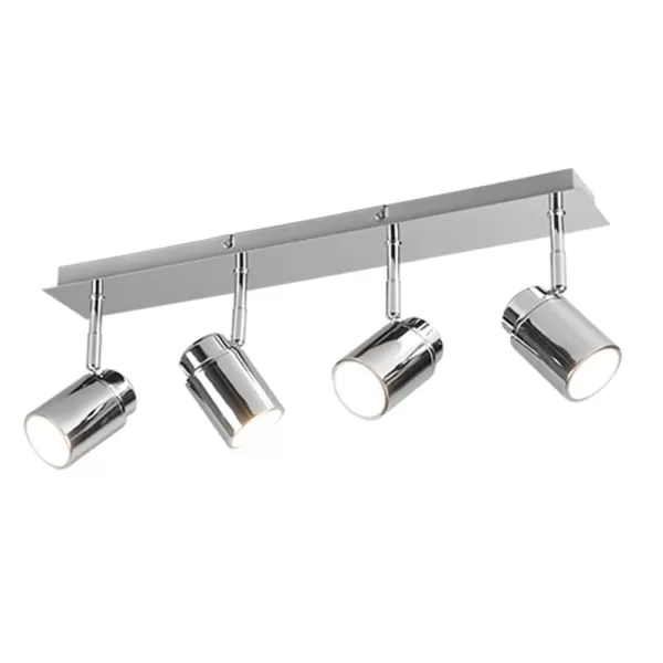 Angelo Modern 4 Light Ceiling Spotlight Bar Chrome IP44