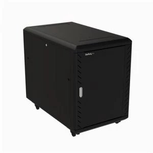 StarTech.com 15U 19" Server Rack Cabinet - 4 Post Adjustable Depth (6-32") Locking Knock Down Network/Computer Equipment Enclosure - Mobile w/Glass Do