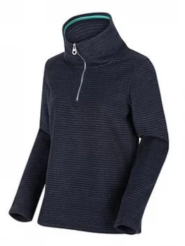 Regatta Solenne Quarter Zip Fleece - Navy, Size 10, Women