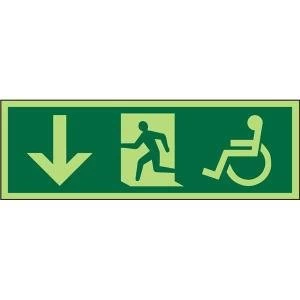 Stewart Superior PDPSP095SRP Screw Plastic Sign 450x150 Wheel Chair