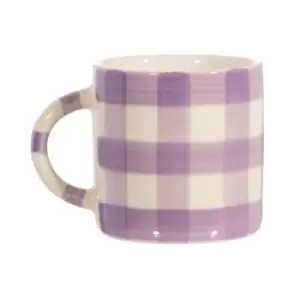 Sass & Belle Gingham Mug Lilac