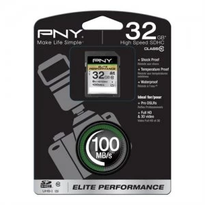 PNY Elite Performance memory card 32GB SDHC Class 10