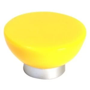 BQ Yellow Round Furniture Knob Pack of 1