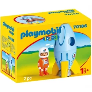 Playmobil 1.2.3 Astronaut With Rocket Playset