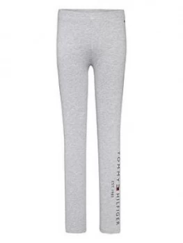 Tommy Hilfiger Girls Essential Logo Leggings - Grey, Size Age: 16 Years, Women