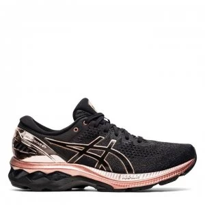 Asics Gel Kayano 27 Platinum Running Shoes Ladies - Black/Gold