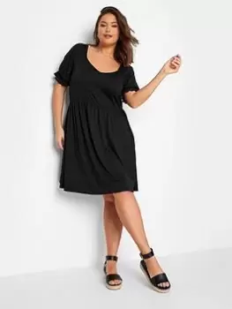 Yours Smock Sweetheart Dress Black, Size 16, Women