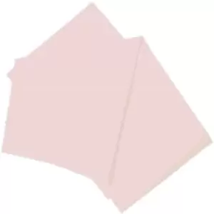 Belledorm Brushed Cotton Flat Sheet (Kingsize) (Powder Pink) - Powder Pink