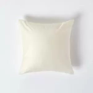 Cream Continental Egyptian Cotton Pillowcase 1000 Thread Count, 40 x 40cm - Cream - Cream - Homescapes