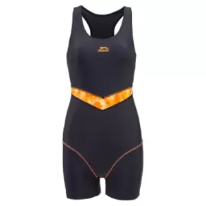 Slazenger Splice Boyleg Swimsuit Womens - Black