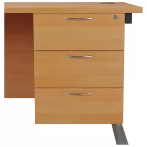 Jemini 655 Fixed Pedestal 3 Drawer Beech KF74417