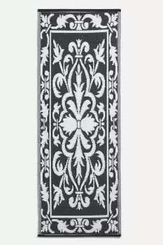 Large Outdoor Rug with Damask Design Runner, 73 x 198 cm