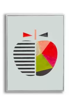 Hand Finished 'A Slice of Apple' Framed Print Abstract Wall Art - (W)62.5cm x (H)82.5cm x (D) 5cm