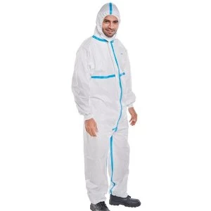 Click Once Microporous Disposable Coveralls Type 456 XL White COC30WXL