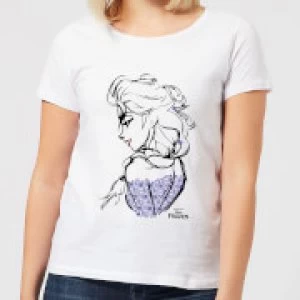 Disney Frozen Elsa Sketch Womens T-Shirt - White - 5XL